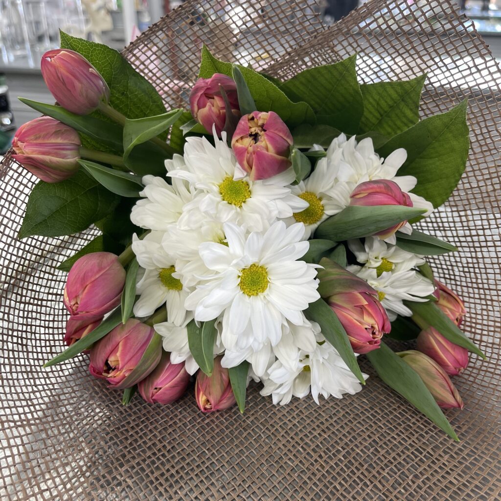 Daisy & Tulip Handtied Bouquet