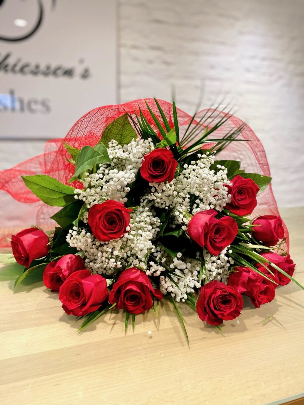 Classic Red Roses Handtied