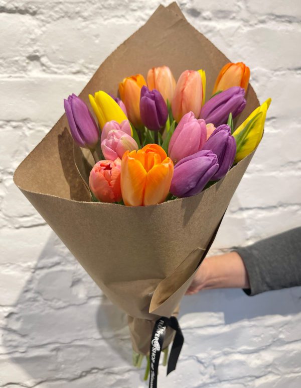 The Tulip Hand-tied Bouquet - Easter Flowers Leamington