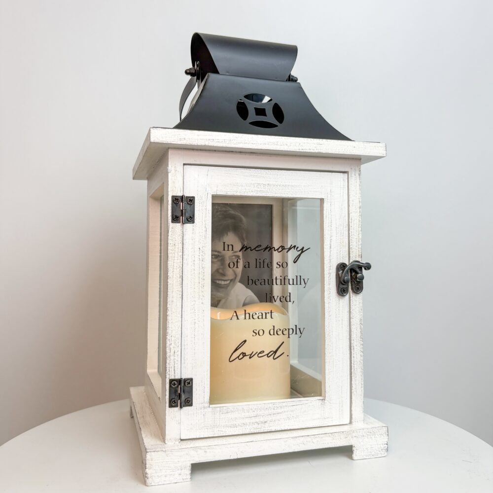 Lantern with picture insert
