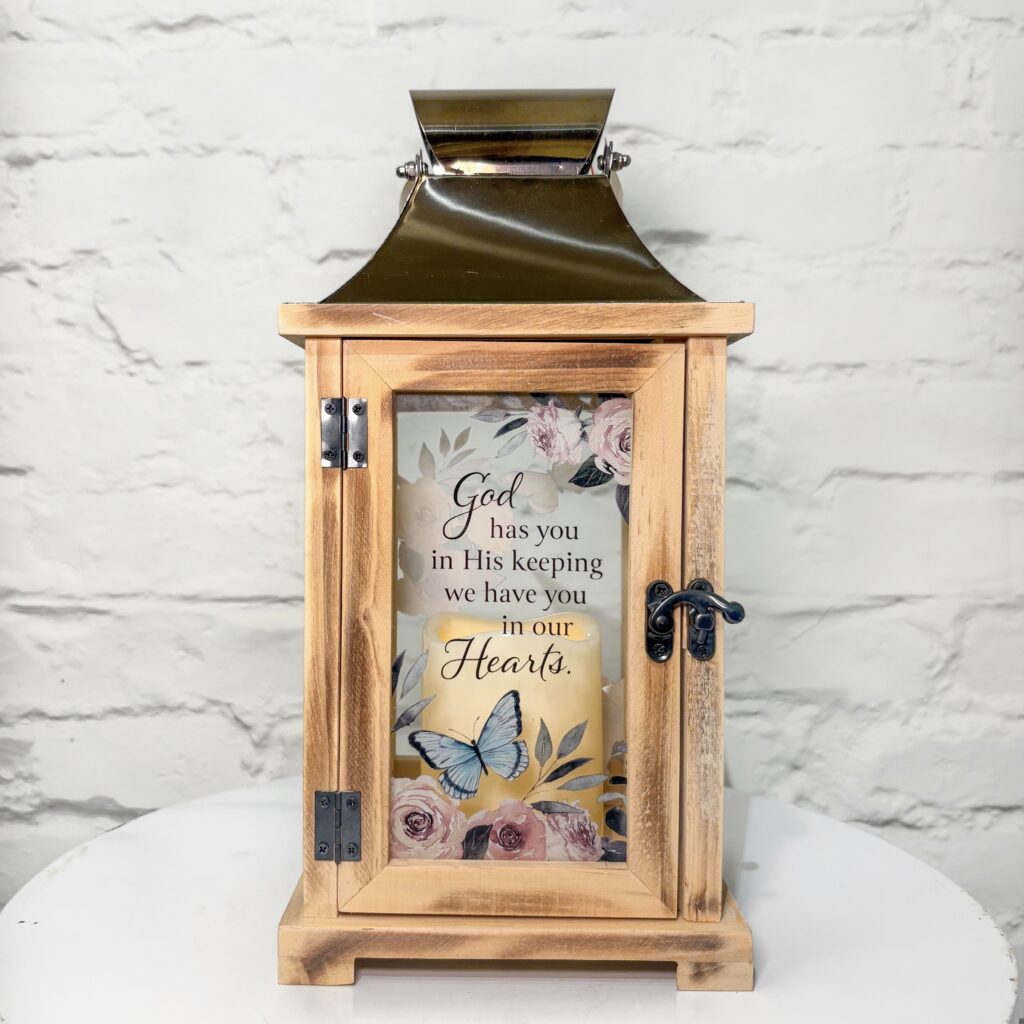 Painted Glass Lantern