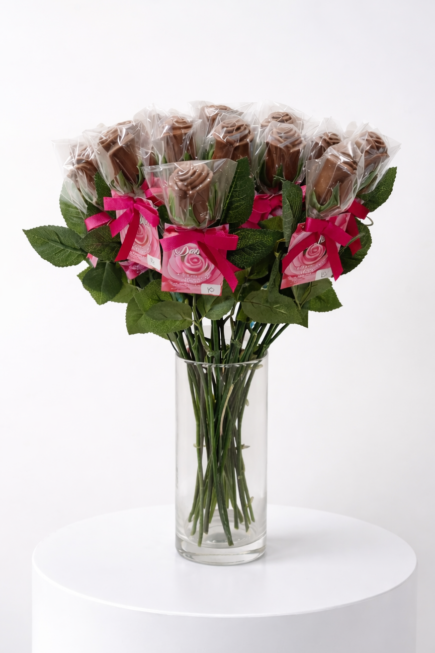 milk chocolate rose for valentine's day