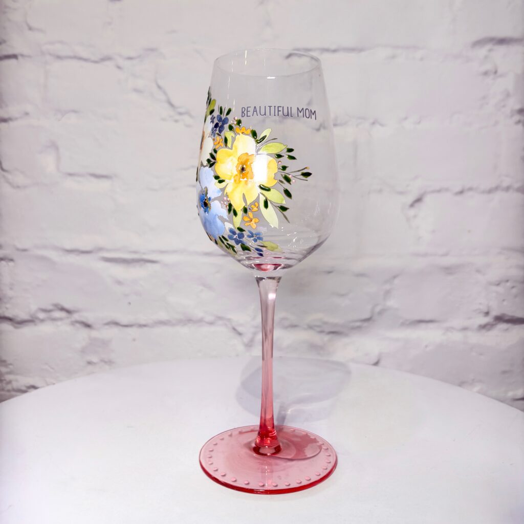 Beautiful Mom Wine Glass