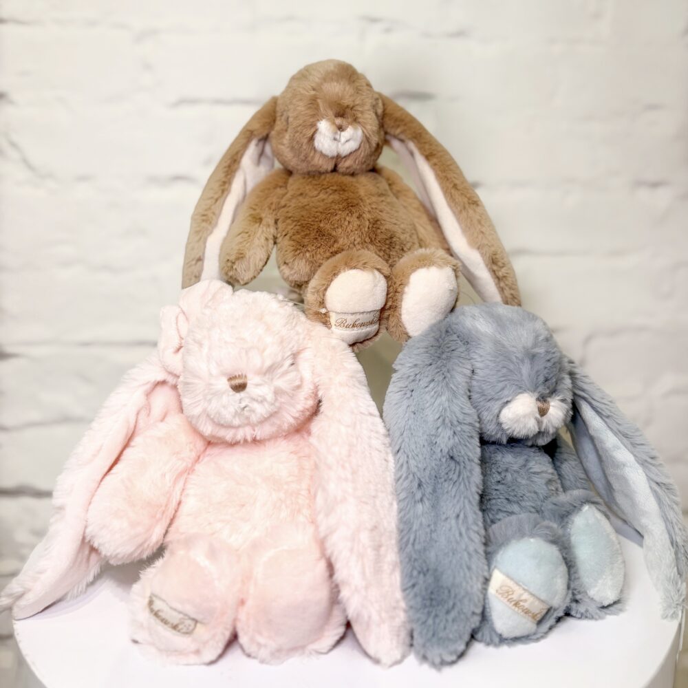 Bukowski Bears plush bunnies available in 3 colours
