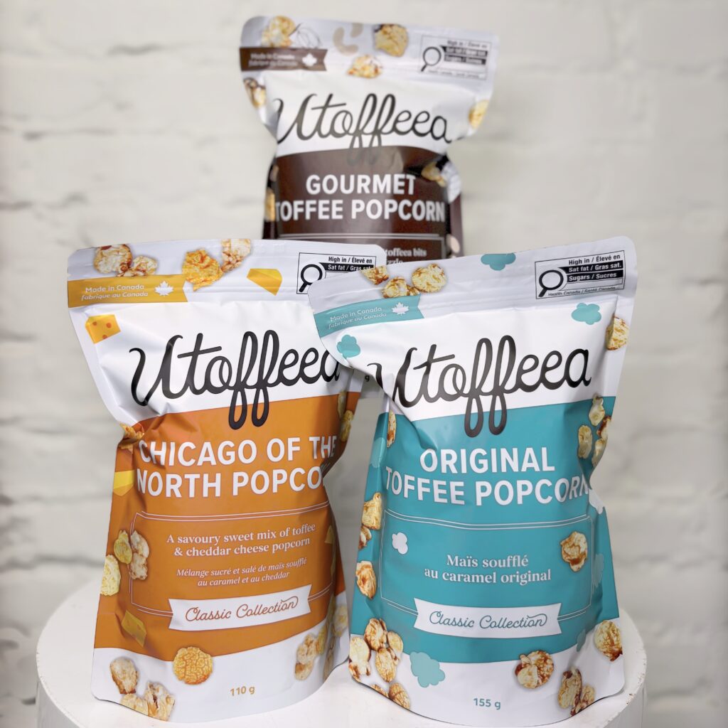 Utoffeea toffee popcorn available in 3 flavours