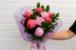 pink peony summer flower bouquet in leamington